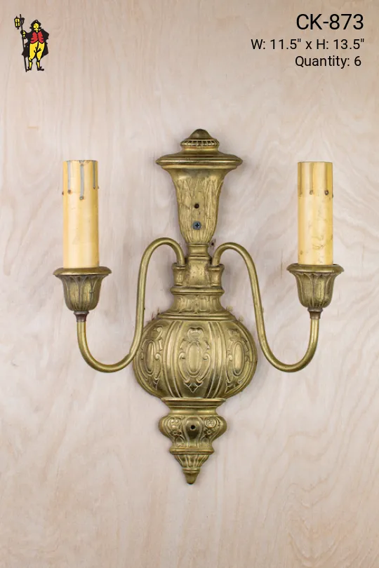 Traditional Two Candle Wall Sconce
