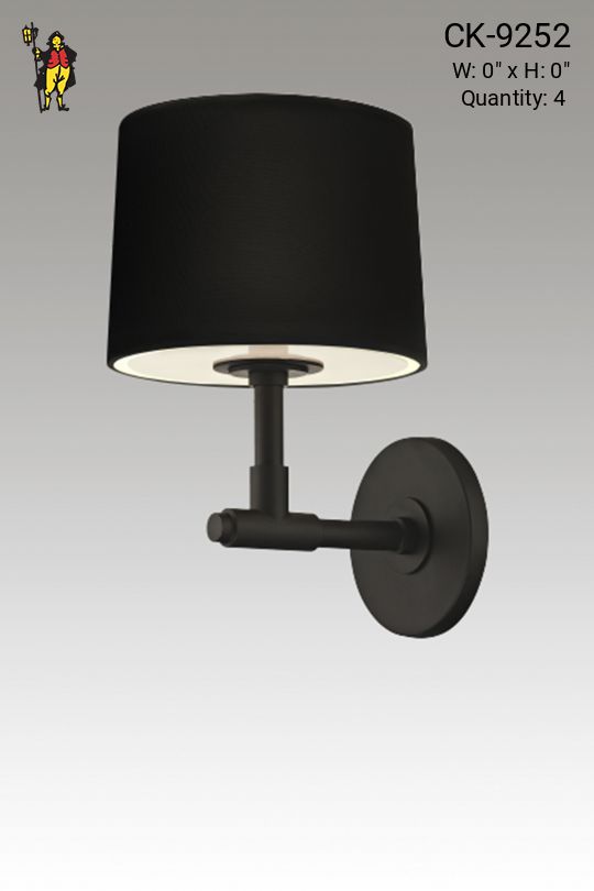 Black One Light Wall Sconce