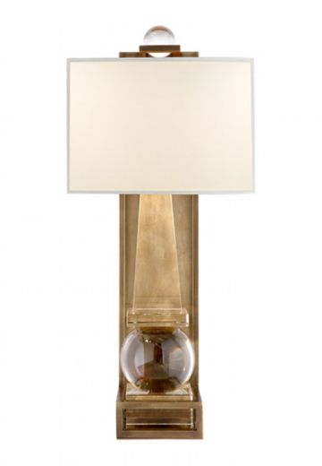 Contemporary Brass & Glass Wall Sconce