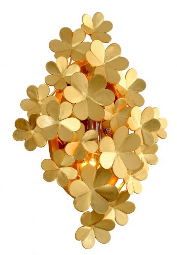 Brass Flower Wall Sconce