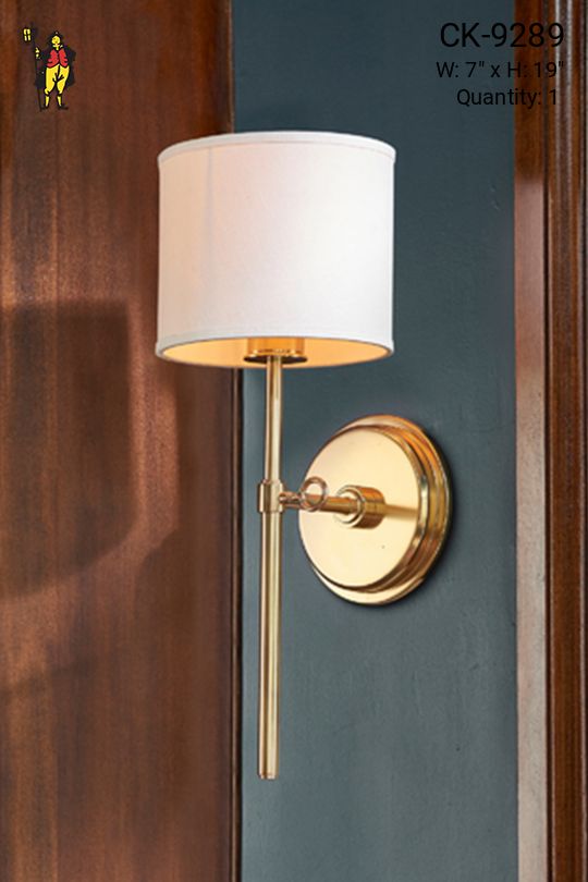 Polished Brass One Light Modern Wall Sconce