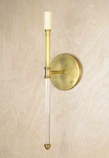 Modern Brass Single Candle Wall Sconce
