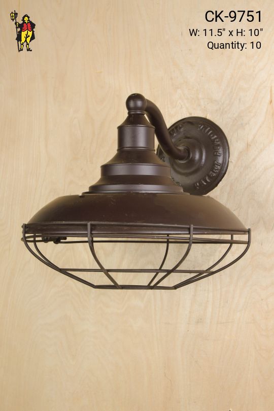 Eleven Inch RLM Wall Sconce w/Cage