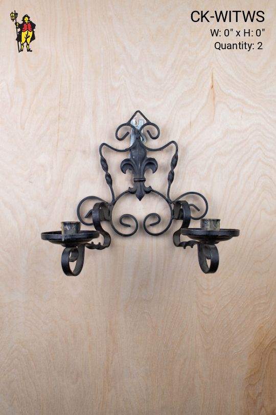 Two Light Wrought Iron Candle Holder