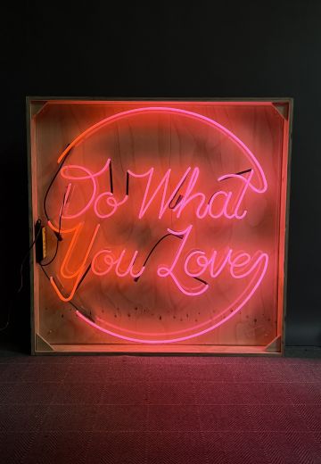 "Do What You Love" Pink Neon Sign