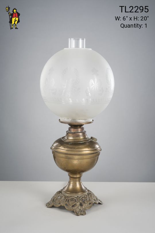 Brass Oil Globe Lamp