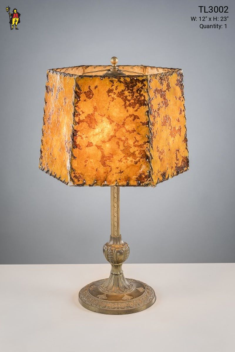 Brass Table Lamp Wetched Mica Lampshade Table Lamps Collection City Knickerbocker 8961