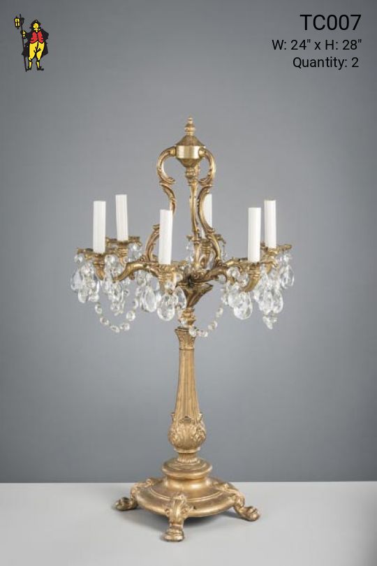 Gold Six Light Table Candelabra