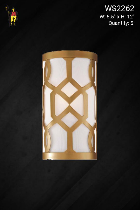 Single Light Aged Brass Wall Sconce