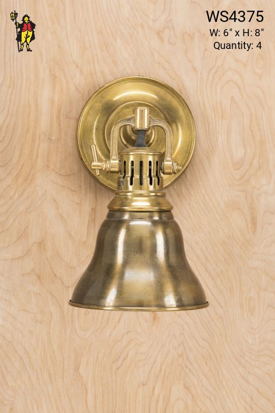 Brass Spotlight Wall Sconce
