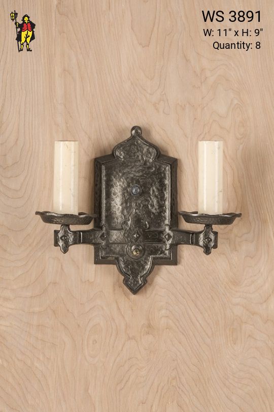 Two Light Bronze Wall Sconce